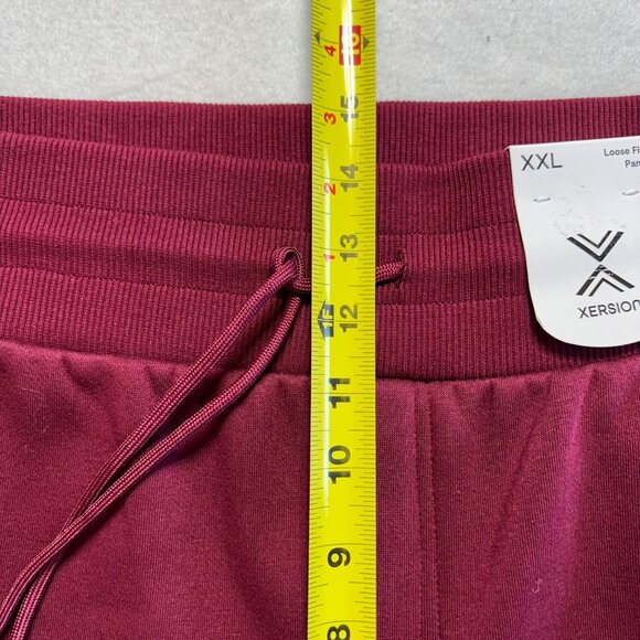 Xersion Women's Classic Fleece Loose Fit Burgundy Pants Size XXL Drawstring NWT - Picture 8 of 10